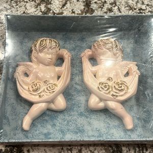 Cherubs hand painted wall decor